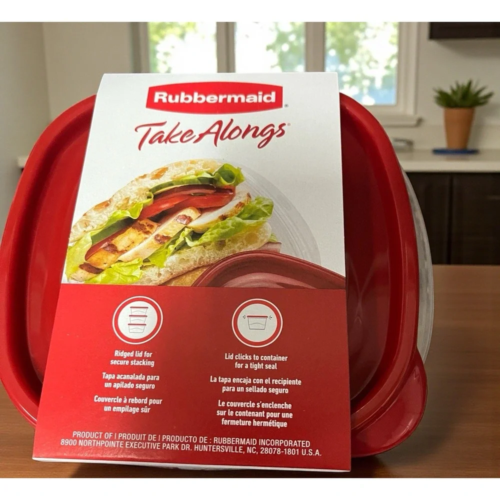 Rubbermaid Take Alongs‎ Sandwich Squares Set Of 2 - 2.9 Cups Kitchen Storage